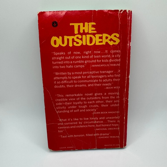 The Outsiders S E Hinton Dell Paperback Novel 1967 Classic Teen Literature - Picture 3 of 4